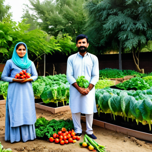 Home 6 **
"A Pakistani family, fully clothed in modest traditional clothing, harvesting vegetables in their urban garden, safe for work, appropriate content, showing perfect anatomy, correct proportions, natural pose, professional, family-friendly, with a focus on fresh produce and healthy living."
**