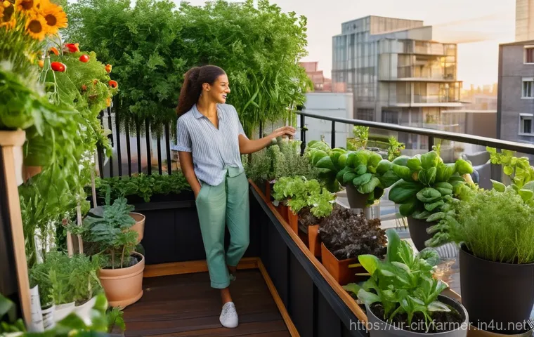 도시농업과 아쿠아포닉스 - Prompt 1: Serene Urban Balcony Garden**