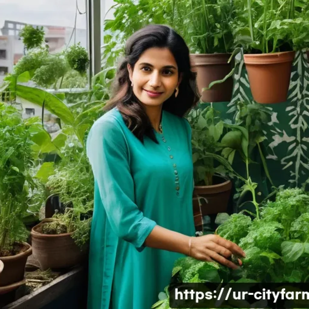 도시농업에서의 농업 커뮤니티 구축 - **Prompt 1: A Peaceful Balcony Gardener in an Urban Oasis**
    A serene and contemplative Pakistani...